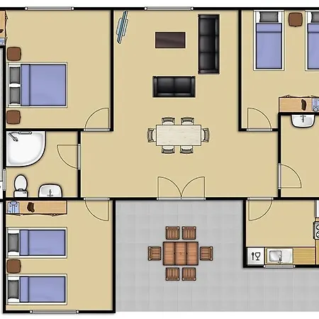 Sleeps 6 Pool Air Con Wifi